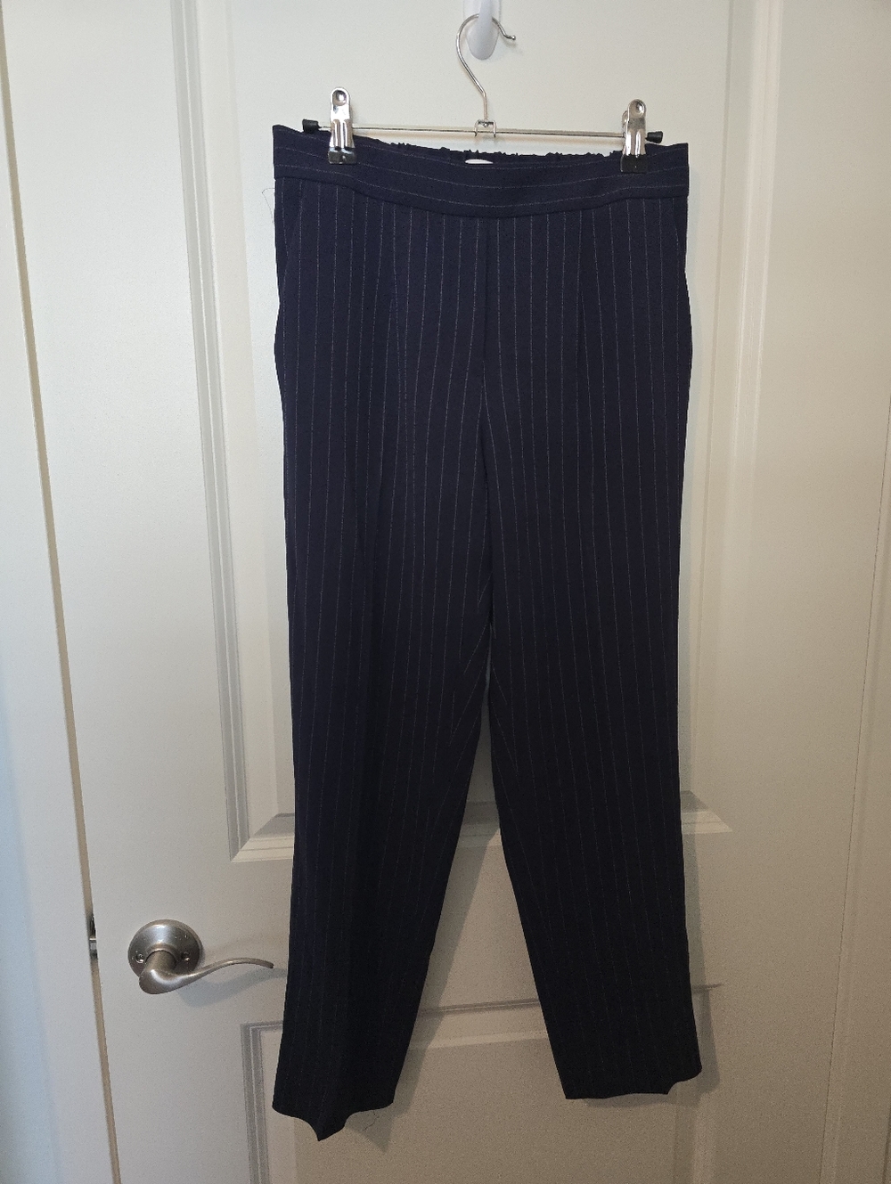 ARITZIA Navy Pinstripe Dress Pants